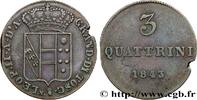 ITALIE - GRAND DUCHÉ DE TOSCANE - LÉOPOLD II 3 Quattrini ITALIE - GRAND DUCHÉ DE TOSCANE - LÉOPOLD II Florence 1843 (21mm, 1,84g, 6h) -