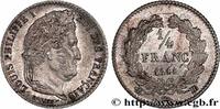 FRANCE 1/4 franc Louis-Philippe LOUIS-PHILIPPE Ier Strasbourg 1844 (15mm, 1,24g, 6h) -