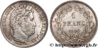 FRANCE 1 franc Louis-Philippe, couronne de chêne LOUIS-PHILIPPE Ier Bordeaux 1846 (23mm, 5g, 6h) -
