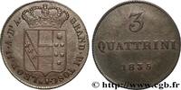 ITALIE - TOSCANE 3 Quattrini Grand Duché de Toscane ITALIE - TOSCANE Florence 1835 (21,50mm, 2,43g, 6h) -