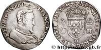 FRANCE Teston à la tête nue, 1er type CHARLES IX. MONNAYAGE AU NOM DE HENRI II Lyon 1560 (28,5mm, 9,40g, 8h) -