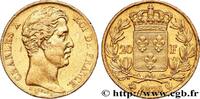 FRANCE 20 francs or Charles X, matrice du revers à quatre CHARLES X Perpignan 1826 (21mm, 6,40g, 6h) -