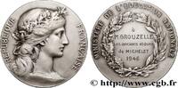 FRANCE Médaille de récompense ENSEIGNEMENT 1946 (50,5mm, 68,43g, 12h) -