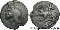 FRANCE Potin à la tête diabolique et au loup CARNUTES (Région de la Beauce) Chartres (28) Ier siècle avant J.-C. (17mm, 3,69g, 9h) -