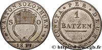 SUISSE - CONFÉDÉRATION HELVÉTIQUE - CANTON DE SOLE 1 Batzen SUISSE - CONFÉDÉRATION HELVÉTIQUE - CANTON DE SOLEURE 1811 (23,50mm, 2,53g, 6h) -