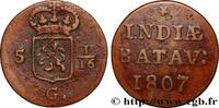 INDES NEERLANDAISES 5 1/16 Gulden (1 Duit) INDES NEERLANDAISES Enkhuizen 1807 (22,5mm, 2,53g, 12h) -