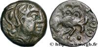 FRANCE Bronze GIAMILOS / SIINV à l’oiseau SÉNONS (région de Sens) c. avant 52 AC. (15,5mm, 2,91g, 12h) -