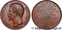 FRANCE Médaille, Inauguration du Chemin de fer de Paris à CHEMIN DE FER ET TRANSPORTS 21 - Dijon 1851 (68mm, 156,93g, 12h) -