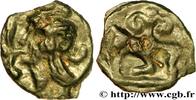 FRANCE Potin au taureau et au lis, classe Ia HAUTE ET MOYENNE SEINE c. Ier siècle avant J.-C. (16,5mm, 1,87g, 3h) -