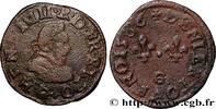 FRANCE Denier tournois, type de Poitiers HENRI III Poitiers 1586 (15mm, 1,19g, 6h) -