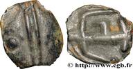 FRANCE Potin à la grosse tête stylisée au bandeau double SÉQUANES (Région de Besançon) c. 80-50 AC. (19mm, 3,06g, 3h) -