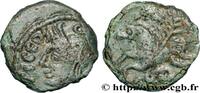 FRANCE Bronze SVTICOS, classe III à la tête casquée VÉLIOCASSES (Région du Vexin normand) c. 50-40 AC. (15mm, 2,59g, 7h) -