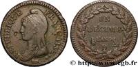 FRANCE Un décime Dupré, grand module DIRECTOIRE Lyon 1797 (31,7mm, 19,79g, 6h) -