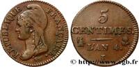 FRANCE 5 centimes Dupré, petit module DIRECTOIRE Limoges 1796 (23mm, 5,37g, 6h) -