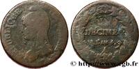 FRANCE Un décime Dupré, modification du 2 décimes DIRECTOIRE Paris 1796 (31mm, 18,31g, 6h) -