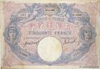 FRANCE 50 Francs BLEU ET ROSE FRANCE 50 Francs BLEU ET ROSE 1908 B+ -