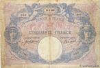 FRANCE 50 Francs BLEU ET ROSE FRANCE 50 Francs BLEU ET ROSE 1918 B -