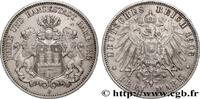 ALLEMAGNE - VILLE LIBRE DE HAMBOURG 3 Mark ALLEMAGNE - VILLE LIBRE DE HAMBOURG Hambourg 1908 (33mm, 16,61g, 12h) -