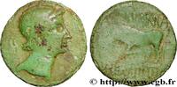 FRANCE Bronze GERMANVS INDVTILLI au taureau (Quadrans) RÈMES (Région de Reims) Reims (51) c. 10 AC. (17,5mm, 2,41g, 8h) -