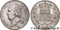 FRANCE 5 francs Louis XVIII, tête nue LOUIS XVIII Paris 1822 (37,21mm, 24,88g, 6h) -
