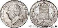 FRANCE 5 francs Louis XVIII, tête nue LOUIS XVIII Bordeaux 1823 (37mm, 25,01g, 6h) -