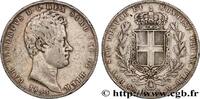 ITALIE - ROYAUME DE SARDAIGNE 5 Lire Charles Albert ITALIE - ROYAUME DE SARDAIGNE Gênes 1844 (37mm, 24,72g, 6h) -