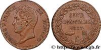 MONACO - PRINCIPAUTÉ DE MONACO - HONORÉ V 5 Centimes petite tête en cuivre rouge MONACO - PRINCIPAUTÉ DE MONACO - HONORÉ V Monaco 1837 (28,3mm, 9,15g, 6h) -
