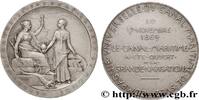 FRANCE Médaille, Compagnie Universelle du Canal maritime ÉGYPTE - CANAL DE SUEZ 1869 (42mm, 38,34g, 12h) -