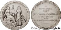 FRANCE Médaille, Compagnie Universelle du Canal maritime ÉGYPTE - CANAL DE SUEZ 1869 (42mm, 39,02g, 12h) -