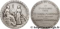 FRANCE Médaille, Compagnie universelle du canal maritime ÉGYPTE - CANAL DE SUEZ (1869) (41,5mm, 41,51g, 12h) -