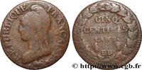 FRANCE Cinq centimes Dupré, grand module DIRECTOIRE Strasbourg/Paris 1799 (27,88mm, 8,71g, 6h) -