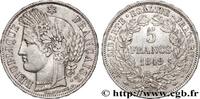 FRANCE 5 francs Cérès, IIe République DEUXIÈME RÉPUBLIQUE Paris 1849 (37mm, 24,91g, 6h) -