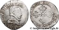 FRANCE Franc au col plat HENRI III Rouen 1585 (32,5mm, 13,16g, 12h) -