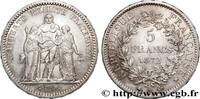 FRANCE 5 francs Hercule, Petites étoiles TROISIÈME RÉPUBLIQUE Paris 1872 (37mm, 24,97g, 6h) -