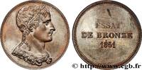 FRANCE Essai de bronze au module de 10 centimes, Bonapart DEUXIÈME RÉPUBLIQUE Paris 1851 (30mm, 9,75g, 12h) -