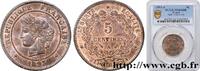 FRANCE 5 centimes Cérès TROISIÈME RÉPUBLIQUE Paris 1893 (25mm, 5g, 6h) -