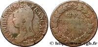 FRANCE Cinq centimes Dupré, grand module, refrappage du DIRECTOIRE Paris 1798 (28mm, 8,83g, 6h) -