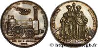 FRANCE Médaille, Chemins de Fer de l’Ouest CHEMIN DE FER ET TRANSPORTS 1835 (45mm, 39,07g, 12h) -