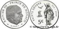 MONACO Belle épreuve 5 Euro SAINTE DÉVOTE MONACO 2004 (29mm, 12,02g, h) -