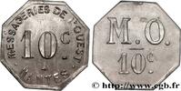 TRANSPORTS (TRAINS, BUS, TRAMWAYS, BATEAUX...) 10 Centimes - Messageries de l’Ouest TRANSPORTS (TRAINS, BUS, TRAMWAYS, BATEAUX...) Nantes n.d. (22,5mm, 2,83g, 12h) -