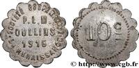 TRANSPORTS (TRAINS, BUS, TRAMWAYS, BATEAUX...) 10 Centimes - Société coopérative PLM La Renaissan TRANSPORTS (TRAINS, BUS, TRAMWAYS, BATEAUX...) Oullins 1916 (21,40mm, 1,91g, 12h) -