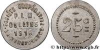 TRANSPORTS (TRAINS, BUS, TRAMWAYS, BATEAUX...) 25 Centimes - Société coopérative PLM La Renaissan TRANSPORTS (TRAINS, BUS, TRAMWAYS, BATEAUX...) Oullins 1916 (21mm, 2,08g, 12h) -