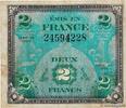 FRANCE 2 Francs DRAPEAU FRANCE 2 Francs DRAPEAU 1944 TB -