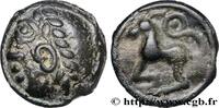 FRANCE Potin à la grosse tête laurée SÉQUANES (Région de Besançon) Ier siècle avant J.-C. (19mm, 4,49g, 4h) -
