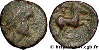 FRANCE Demi-unité de bronze au cavalier et à l’astre ou a HISPANIA - IBERICO - KESE (Province de Tarragona) IIe siècle avant J.-C. (18,5mm, 6,12g, 11h) -