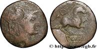 FRANCE Unité de bronze ou as, légende latine INDIGETES - EMPORIA / UNTIKESKEN (Province de Gérone - Ampurias) Ampurias Ier siècle avant J.-C. (30mm, 10,41g, 2h) -