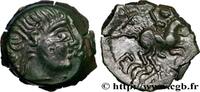 FRANCE Bronze ECCAIOS, au cheval retourné PARISII (Région de Paris) Paris (75) c. 40-30 AC. (15mm, 2,66g, 5h) -