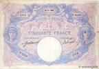 FRANCE 50 Francs BLEU ET ROSE FRANCE 50 Francs BLEU ET ROSE 1915 TB -