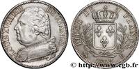FRANCE 5 francs Louis XVIII, buste habillé LOUIS XVIII Rouen 1815 (37mm, 24,96g, 6h) -