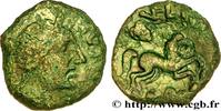FRANCE Bronze SVTICOS, classe V à la petite tête de face VÉLIOCASSES (Région du Vexin normand) c. 50-40 AC. (14,5mm, 1,55g, 10h) -